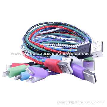 Colorful nylon textile braid lightning USB cable for iPhone 5/5s/5cNew